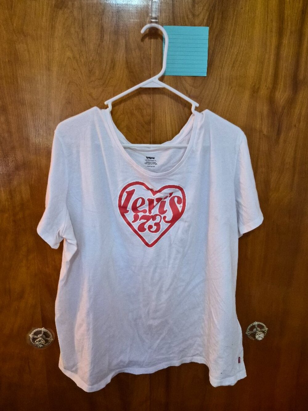 Levi's Heart Logo Graphic Tee | Women's Plus Size 3X | White Short Sleeve T-Shir